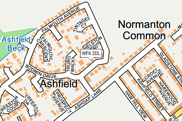 WF6 2DL map - OS OpenMap – Local (Ordnance Survey)