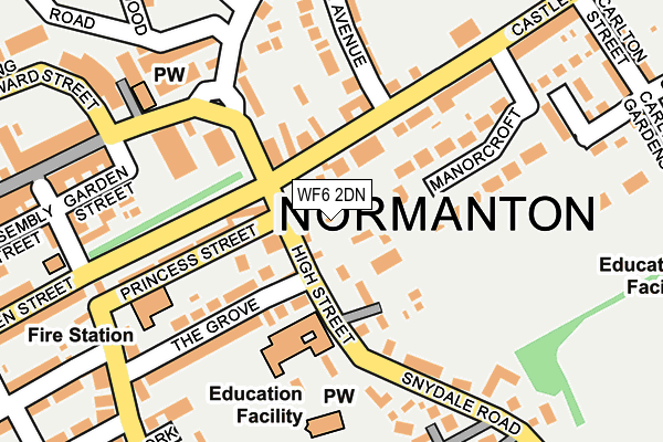 WF6 2DN map - OS OpenMap – Local (Ordnance Survey)