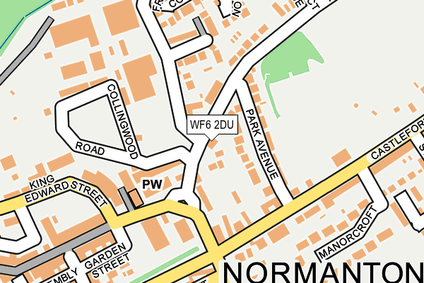 WF6 2DU map - OS OpenMap – Local (Ordnance Survey)
