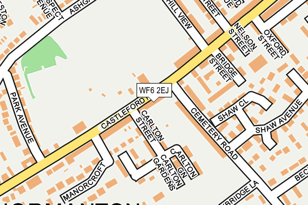 WF6 2EJ map - OS OpenMap – Local (Ordnance Survey)