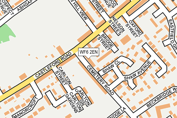 WF6 2EN map - OS OpenMap – Local (Ordnance Survey)