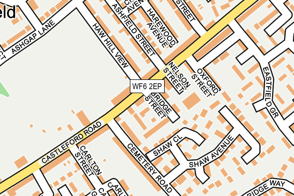 WF6 2EP map - OS OpenMap – Local (Ordnance Survey)