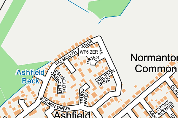 WF6 2ER map - OS OpenMap – Local (Ordnance Survey)