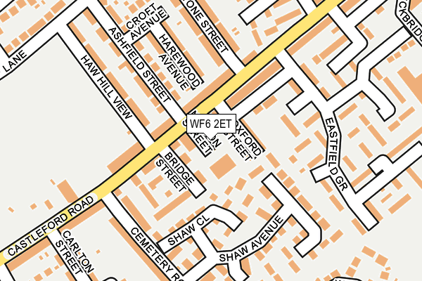 WF6 2ET map - OS OpenMap – Local (Ordnance Survey)
