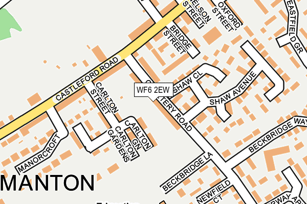 WF6 2EW map - OS OpenMap – Local (Ordnance Survey)