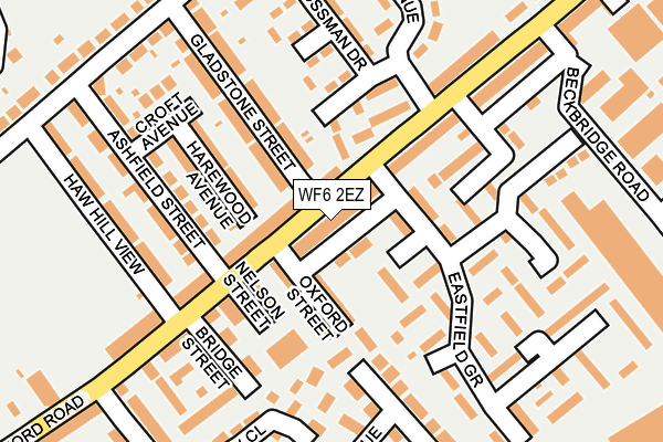 WF6 2EZ map - OS OpenMap – Local (Ordnance Survey)