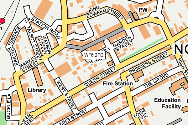 WF6 2FD map - OS OpenMap – Local (Ordnance Survey)