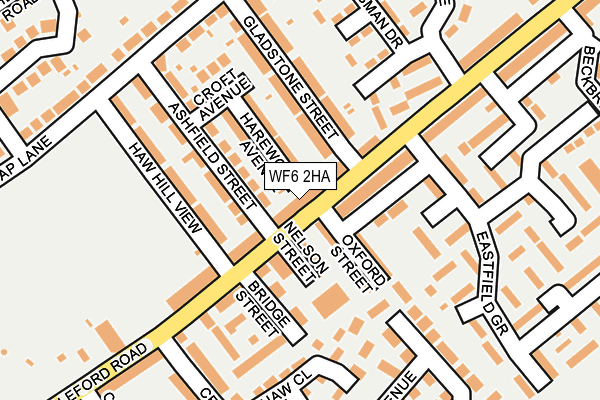 WF6 2HA map - OS OpenMap – Local (Ordnance Survey)