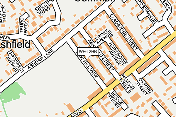 WF6 2HB map - OS OpenMap – Local (Ordnance Survey)