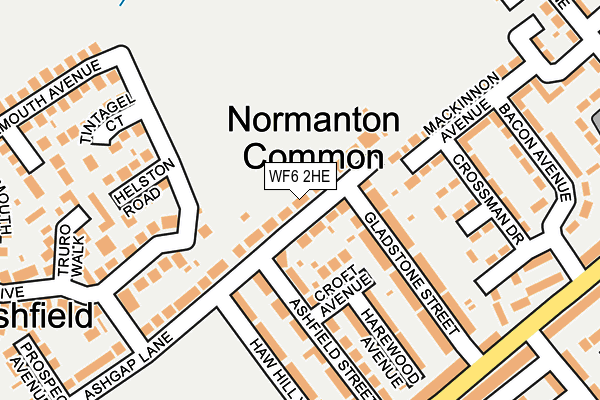 WF6 2HE map - OS OpenMap – Local (Ordnance Survey)