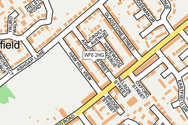 WF6 2HG map - OS OpenMap – Local (Ordnance Survey)