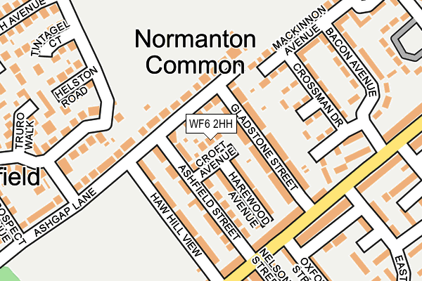 WF6 2HH map - OS OpenMap – Local (Ordnance Survey)