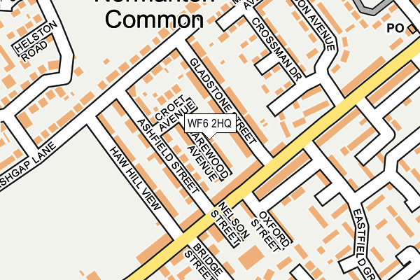 WF6 2HQ map - OS OpenMap – Local (Ordnance Survey)