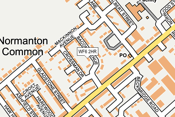 WF6 2HR map - OS OpenMap – Local (Ordnance Survey)