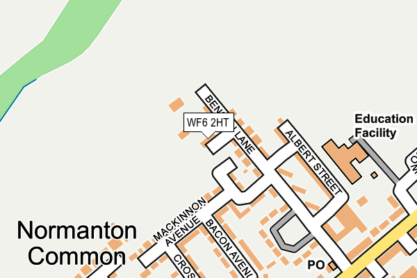 WF6 2HT map - OS OpenMap – Local (Ordnance Survey)