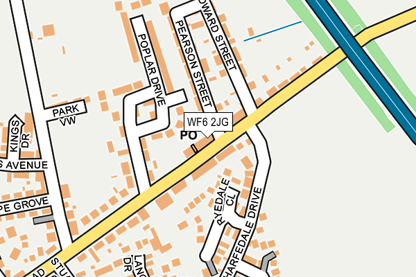 WF6 2JG map - OS OpenMap – Local (Ordnance Survey)