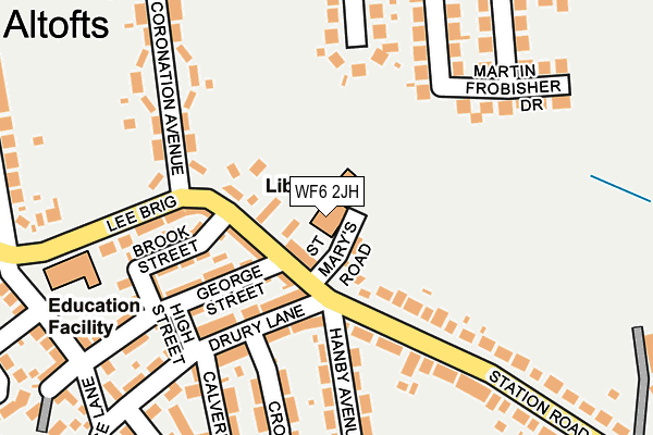 WF6 2JH map - OS OpenMap – Local (Ordnance Survey)