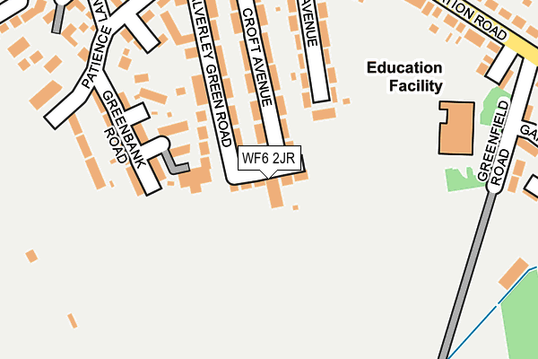 WF6 2JR map - OS OpenMap – Local (Ordnance Survey)