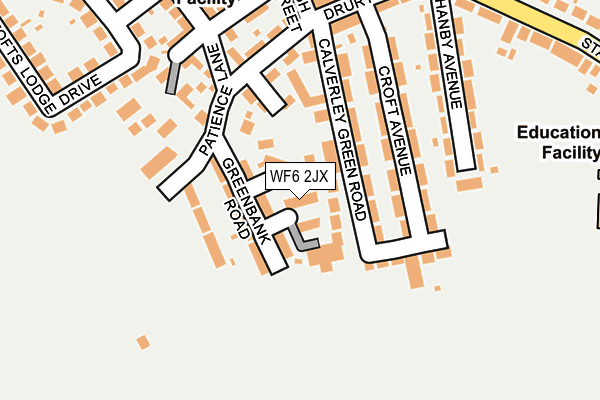 WF6 2JX map - OS OpenMap – Local (Ordnance Survey)