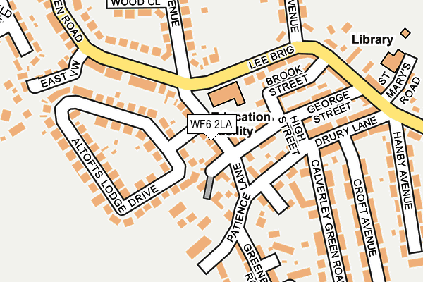WF6 2LA map - OS OpenMap – Local (Ordnance Survey)