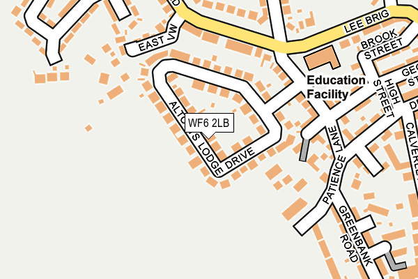 WF6 2LB map - OS OpenMap – Local (Ordnance Survey)