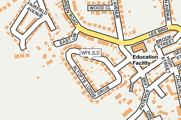 WF6 2LD map - OS OpenMap – Local (Ordnance Survey)