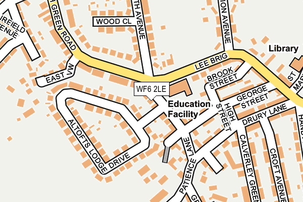 WF6 2LE map - OS OpenMap – Local (Ordnance Survey)