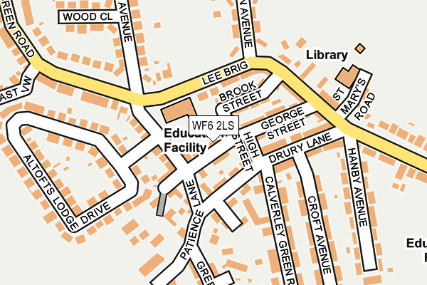 WF6 2LS map - OS OpenMap – Local (Ordnance Survey)