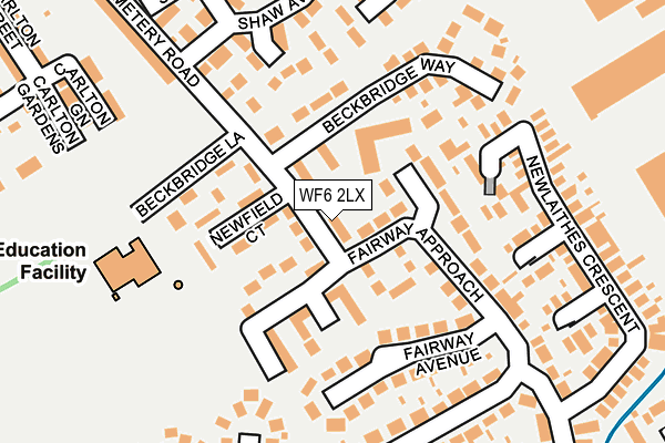 WF6 2LX map - OS OpenMap – Local (Ordnance Survey)