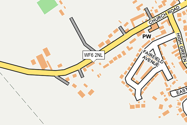 WF6 2NL map - OS OpenMap – Local (Ordnance Survey)