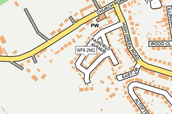WF6 2NQ map - OS OpenMap – Local (Ordnance Survey)