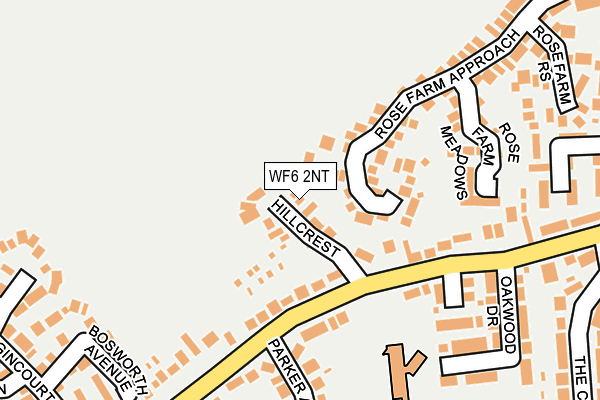 WF6 2NT map - OS OpenMap – Local (Ordnance Survey)