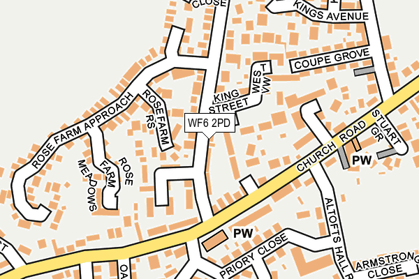 WF6 2PD map - OS OpenMap – Local (Ordnance Survey)