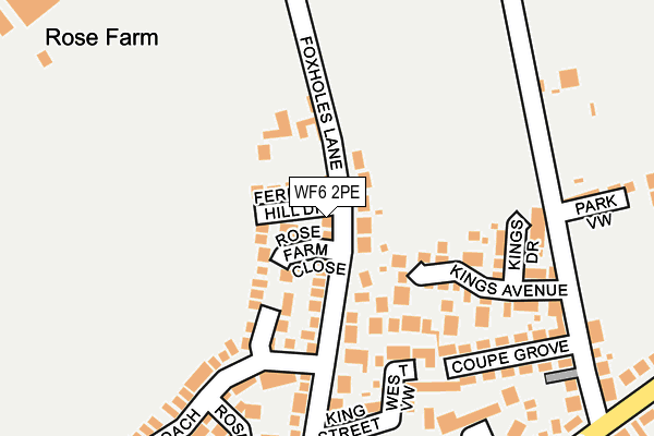 WF6 2PE map - OS OpenMap – Local (Ordnance Survey)