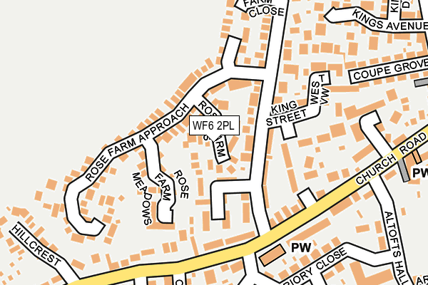 WF6 2PL map - OS OpenMap – Local (Ordnance Survey)