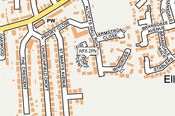 WF6 2PN map - OS OpenMap – Local (Ordnance Survey)
