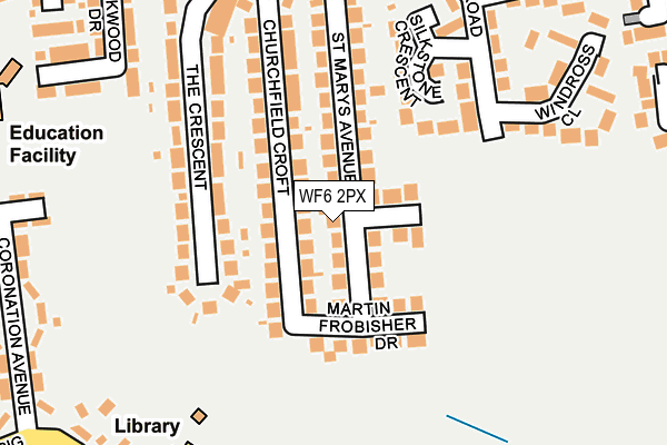 WF6 2PX map - OS OpenMap – Local (Ordnance Survey)