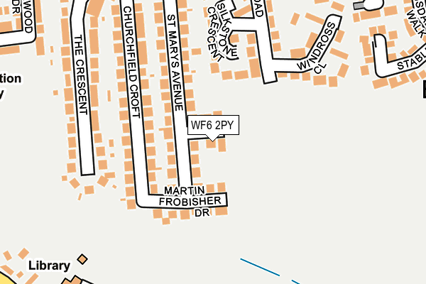 WF6 2PY map - OS OpenMap – Local (Ordnance Survey)