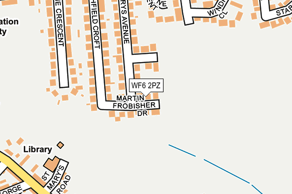 WF6 2PZ map - OS OpenMap – Local (Ordnance Survey)