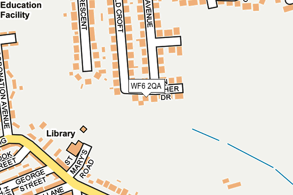 WF6 2QA map - OS OpenMap – Local (Ordnance Survey)