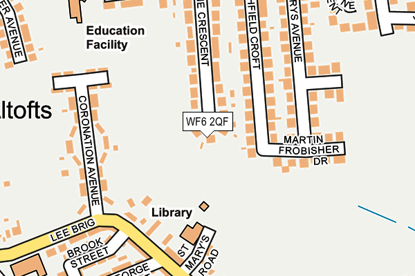 WF6 2QF map - OS OpenMap – Local (Ordnance Survey)