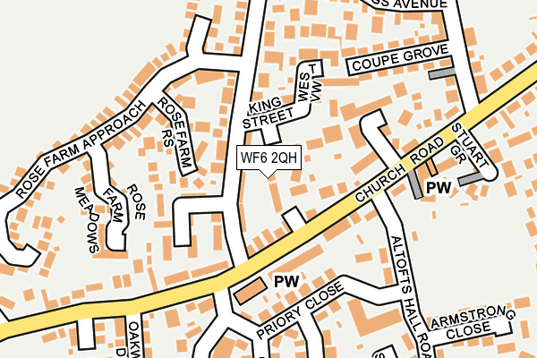 WF6 2QH map - OS OpenMap – Local (Ordnance Survey)