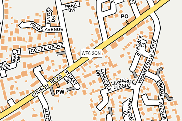 WF6 2QN map - OS OpenMap – Local (Ordnance Survey)
