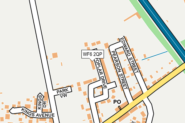 WF6 2QP map - OS OpenMap – Local (Ordnance Survey)