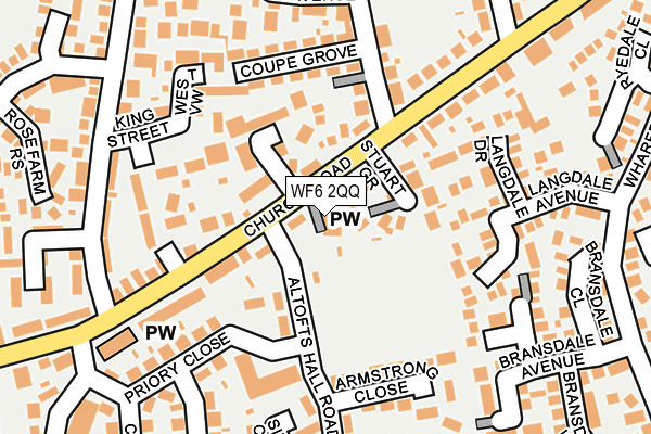 WF6 2QQ map - OS OpenMap – Local (Ordnance Survey)