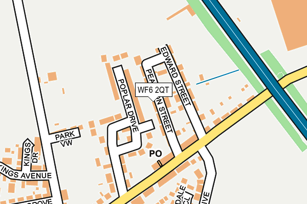 WF6 2QT map - OS OpenMap – Local (Ordnance Survey)