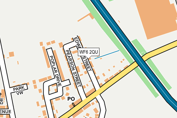WF6 2QU map - OS OpenMap – Local (Ordnance Survey)