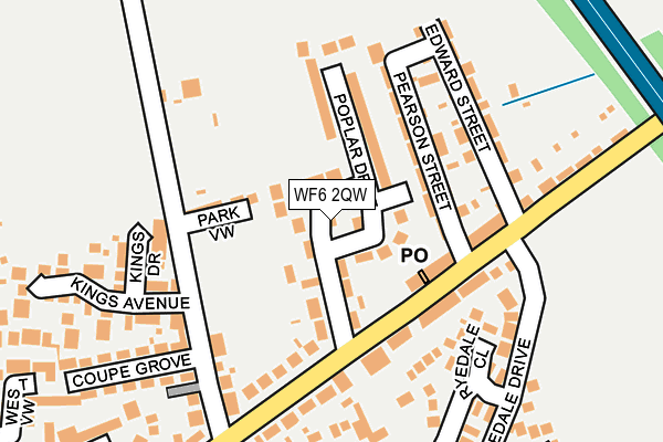 WF6 2QW map - OS OpenMap – Local (Ordnance Survey)