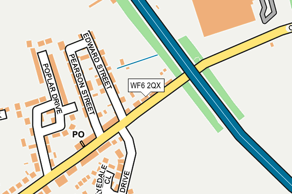 WF6 2QX map - OS OpenMap – Local (Ordnance Survey)