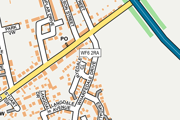 WF6 2RA map - OS OpenMap – Local (Ordnance Survey)